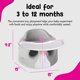 thumbnail image 3 of Asiento de Piso para Bebé Bumbo con Bandeja Portátil Gris 3-12 Meses, 3 of 9