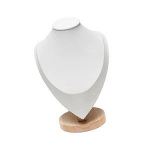 Genérico - Busto De Exhibición De Collar Estable Liso Para Tocador Tienda Minorista Sala De Exposición Blanco M