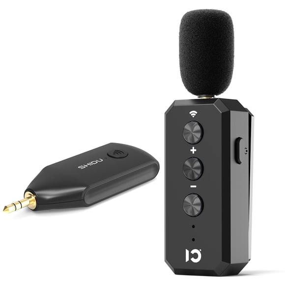 Micrófono Lavalier Inalámbrico SHIDU 2.4G Alcance 50m