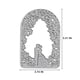 thumbnail image 2 of Marco de flores de encaje de metal para bodas troquelado HGSALK Silver, 2 of 4