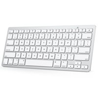 Teclado Bluetooth Omoton Para Mac, Inalámbrico Plateado