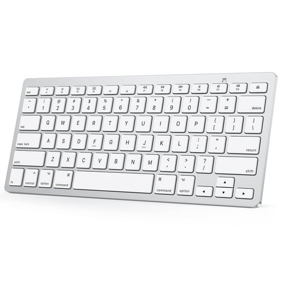 Teclado Bluetooth OMOTON para Mac, inalámbrico plateado