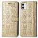 thumbnail image 1 of Funda Cartera FOXDOCK para iPhone 12 Mini , Flip PU con Relieve de Gatos y Perros, Tarjetero y Soporte, 1 of 6