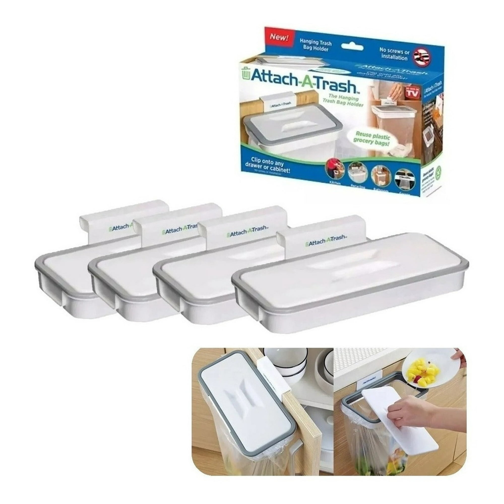 Genérico - Pack 4 Basurero Papelera Portatil Ergonomica