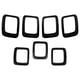 thumbnail image 4 of 7x Cubierta De La Parrilla Delantera Del Coche Cubiertas De Insertos De Parrilla Duraderas Para Jeep Compass Black, 4 of 5
