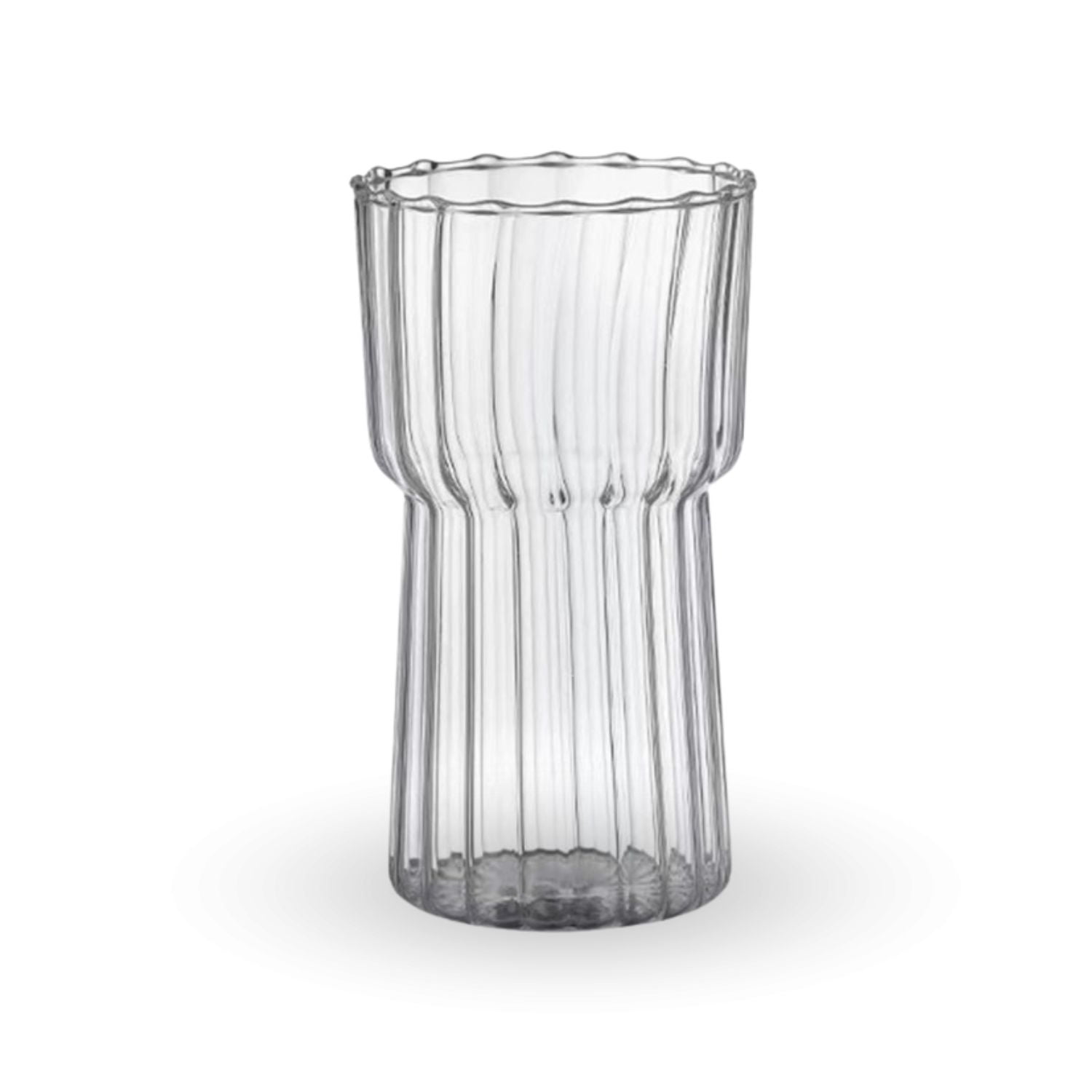 Santú Home & Deco - Vaso Vidrio Estriado Alto 590ml Bebidas Y Café