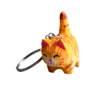 Bothyi - Escultura De Animales Pequeño Para Decoración Del Hogar Estatua De Gato Para El Pasillo Del Gabinete De Dormitorio Con Agujero Colgante