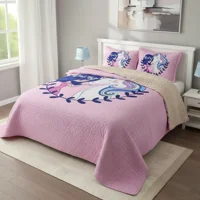 Casadeliacl - Cubrecama Quilt Sherpa 1.5 Coral Claro Poni
