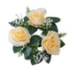 thumbnail image 1 of Rosas Artificiales Vela Anillos Redonda 23cm Para Centros De Mesa Ventana Amarillo, 1 of 1