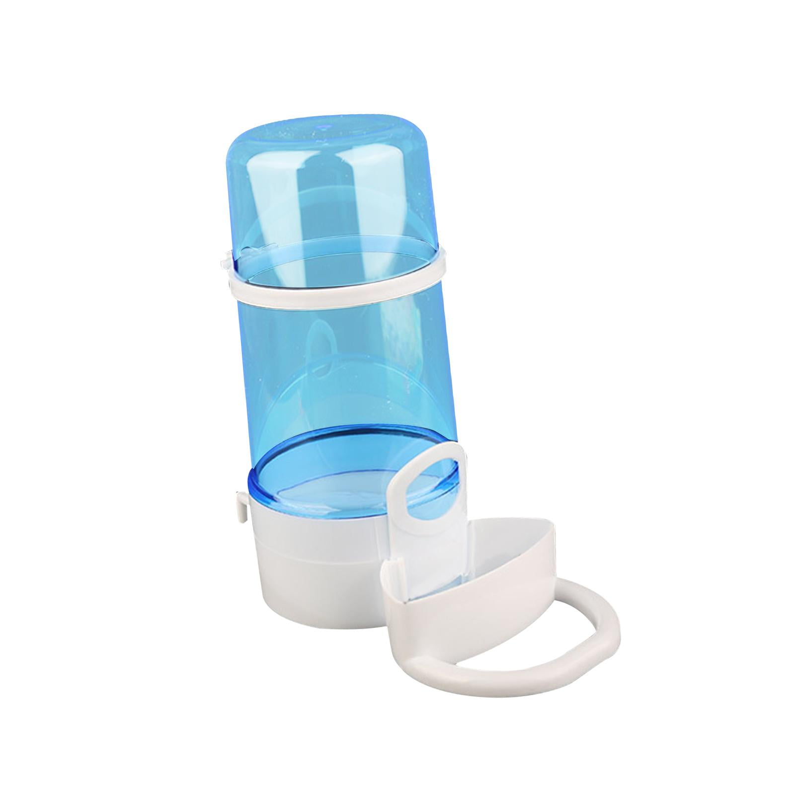 Magideal - Comedero Para Pájaros, Comedero Para Animales Pequeños, Dispensador De Agua Portátil Para Loros, Contenedor De Comida Para Pájaros, Periquitos, Cacatú Azul Grande Abierto