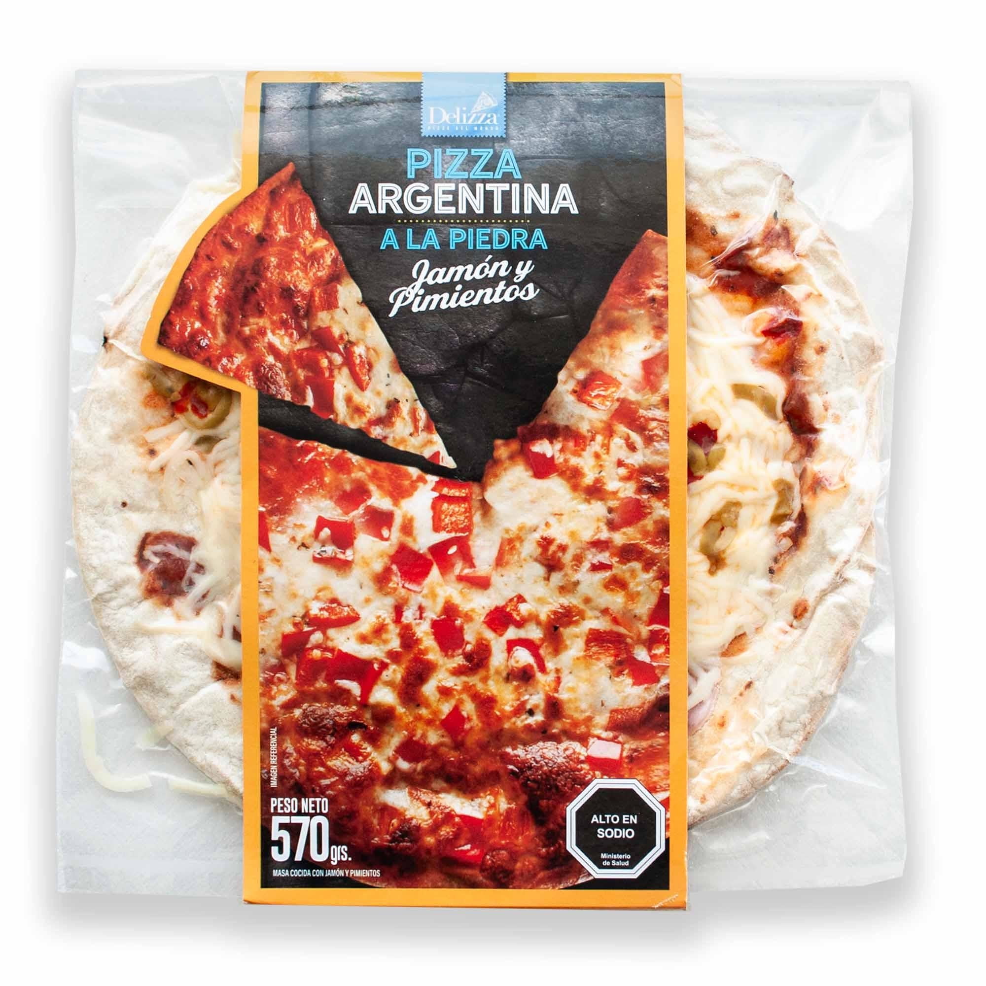 Pizza Argentina A La Piedra Jamón Y Morrón 1 Un 570 g Delizza