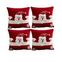 Genérico - Set De 4 Fundas De Cojin Para Navidad 3D B22