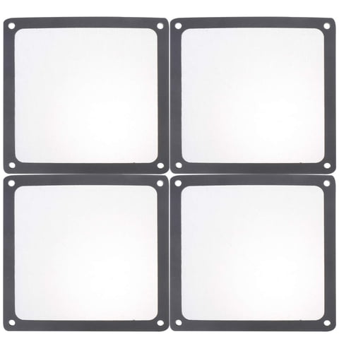 Xusx111 - Filtro De Ventilador Ultrafino De 4 Paquetes De 120Mm Con Imán De Enfriamiento Negro, Parrillas De Filtro De Ventilador De Computadora, Malla De Aluminio Ultrafina, Color Negro