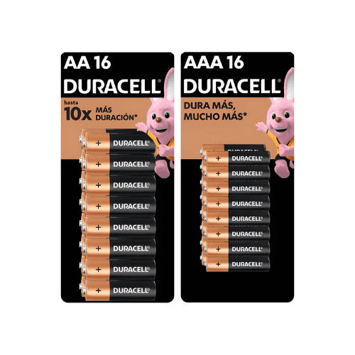 Pack Pila Duracell AA + AAA (16 AA pilas / 16 AAA pilas)
