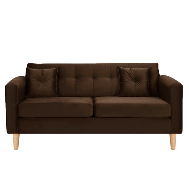 Sofa New Retro 3c Felpa 05 Chocolate