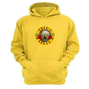 Genérico - Polerón Canguro Guns N´ Roses Amarillo Talla S Unisex