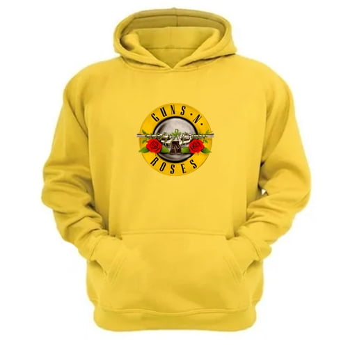 Polerón Canguro Guns N´ Roses Amarillo Talla S Unisex