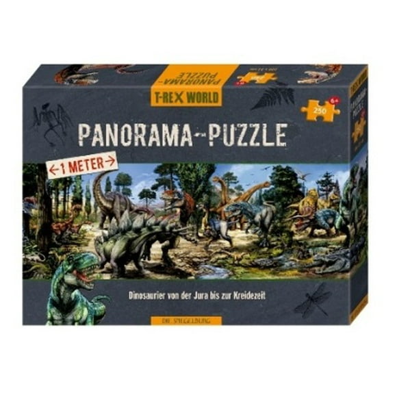 Puzzle panorámico de un metro - T-Rex World - Armando el mundo de los Dinosaurios