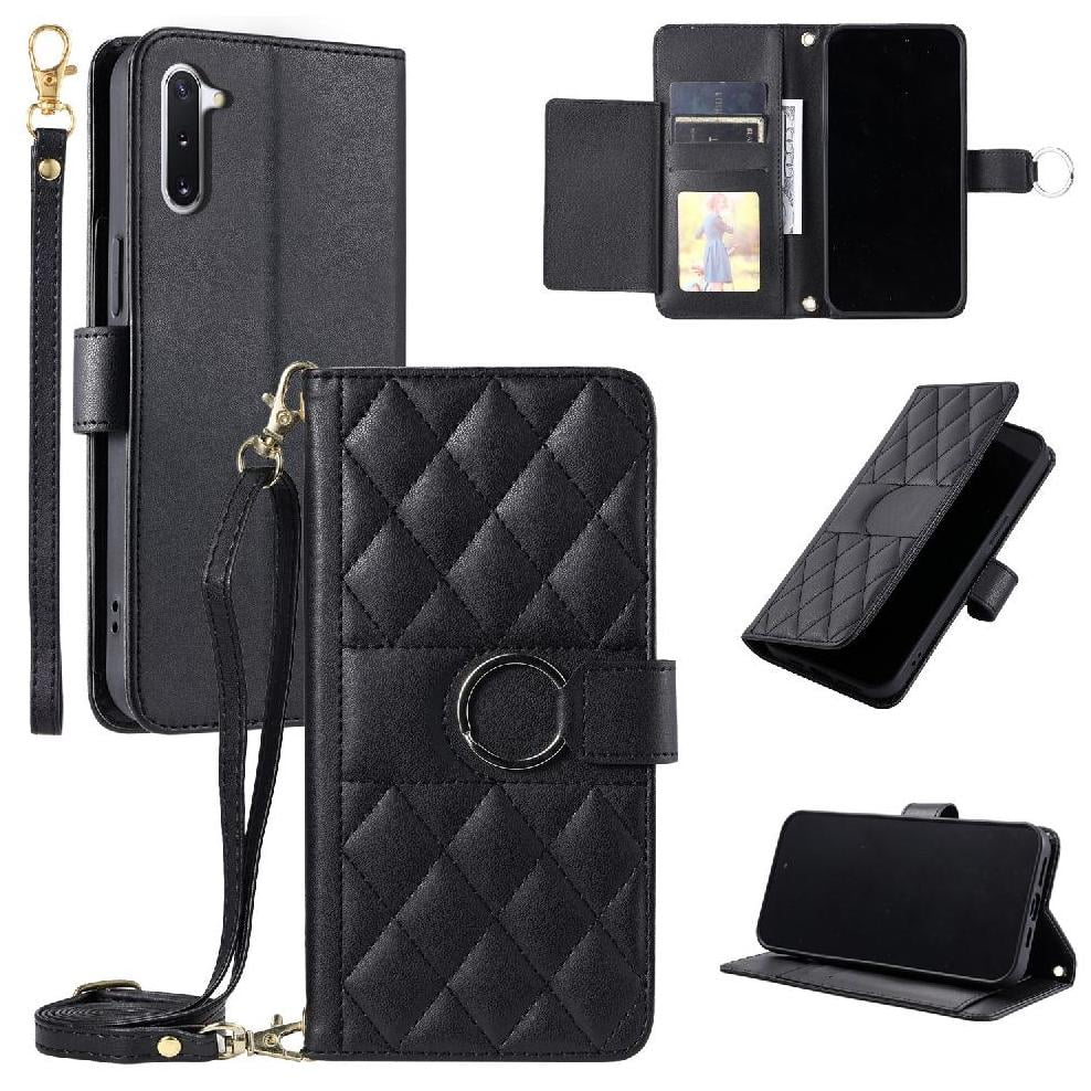 Funda Tipo Billetera Foxdock Para Samsung Galaxy Note 10 – Tapa Abatible Con Correa Para Mujer