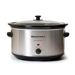 Olla De Cocción Lenta Elite Gourmet Mst-900V 8,5 L De Acero Inoxidable