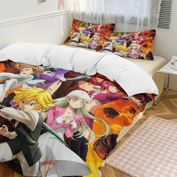 The Seven Deadly Sins Anime Home Bed3-piece Set,Lightweight and comfortable