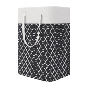 Magideal - Cesto De Ropa Independiente De 75 L Cesto De Almacenamiento De Ropa Sucia Plegable Con Asa Fácil De Medidas 40X30X62Cm Duradero A Prueba D , Negro