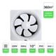 thumbnail image 2 of Extractor De Aire 10 Pulgadas Drl Cuadrado Baño Cocina Sec Blanco, 2 of 8