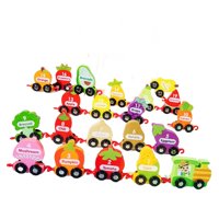 Bothyi - Juego De Trenes De Palabras De Bloques De Construcción De Madera Para Niños Pequeños De Desarrollo Preescolar