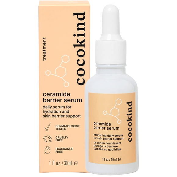 Sérum hidratante de barrera de ceramida Cocokind, 30 ml, vegano y orgánico