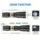 thumbnail image 4 of 2-in 1 Dual Light Flashlight, T6+UV Black Light, Pet Urine Detection ,Ultraviolet ,Zoomable Waterproof Tactical Torch, 5 Modes, Home Outdoor, Fishing, Cycling, Camping Lantern, 18650 Battery, 4 of 5