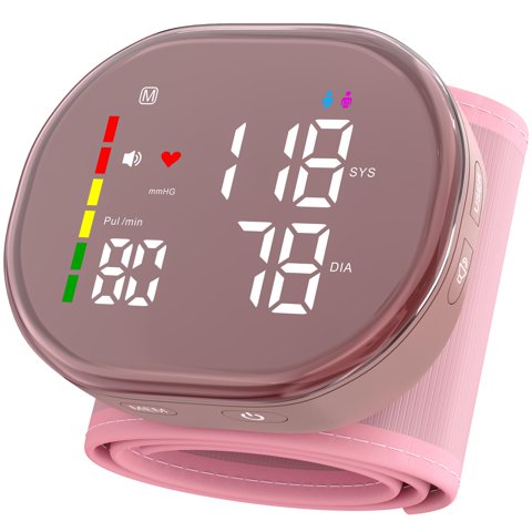 Tensiómetro De Muñeca Guaever Recargable Con Manguito