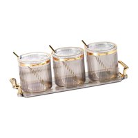 Bothyi - Juego De Caja De Condimentos Acrílicos Especiero Con Tapa Y Cuchara Cruet De Cocina