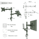 thumbnail image 2 of Soporte Monitor Y Notebook Brazo Articulado Escritorio, 2 of 9