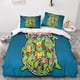 thumbnail image 2 of Ninja Turtle Bedding Set with Movie 3D Printed Duvet Cover, Microfiber Zipper Closure with Pillowcases, for Boys, Girls and Adults Double, 2 of 3