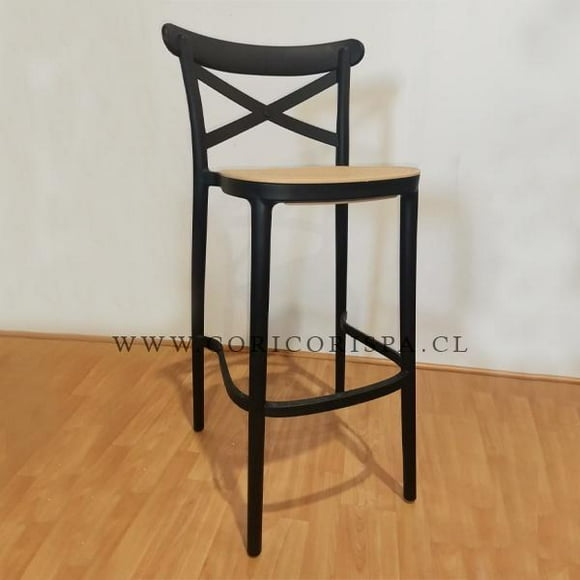 Taburete Danubio Polipropileno Negro (77cms)