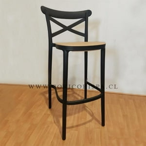 Cori Cori - Taburete Danubio Polipropileno Negro (77Cms)