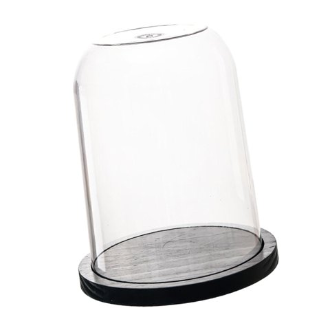 Magideal - Vitrina Decorativa Con Forma De Campana Transparente Para Centro De Mesa, Cubierta Para Estatuas En Miniatura, Recuerdos, Objetos De Colección , 23 23 Cm X 284 Cm