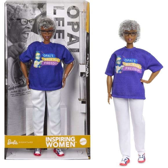 Barbie Doll Barbie Inspiring Women Opal Lee w/ Clothes & Stand