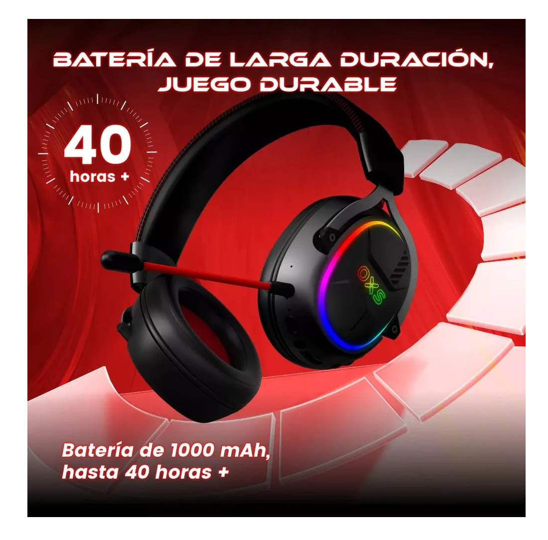 Auriculares Inalámbricos Gaming Audífonos Gamer Oxs Gh02 Negro