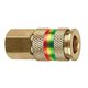 thumbnail image 1 of Acoplador combinado de latón Plews Tru-Flate de 1/4 pulgadas, 1 of 1