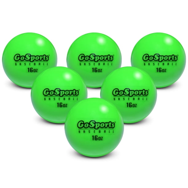 Pelotas de béisbol GoSports para entrenamiento con pesas, 2,8 pulgadas, 450 g, paquete de 6