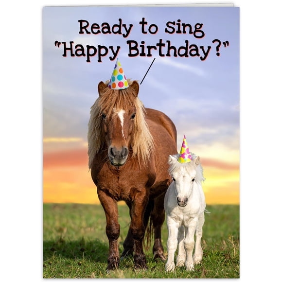 Tarjeta de cumpleaños divertida con caballo – CardFool