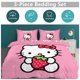 thumbnail image 2 of Hello Kitty Strawberry Comforter Set with Sheets - 3 Piece Bedding Includes Pillow Covers - Super Soft Bedding Room Decor Twin, 2 of 5