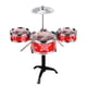 thumbnail image 5 of Juego de batería de jazz para niños, percusión portátil, iluminación musical, mini batería educativa temprana para niños, niñas en edad preescolar, re Rojo, 5 of 5