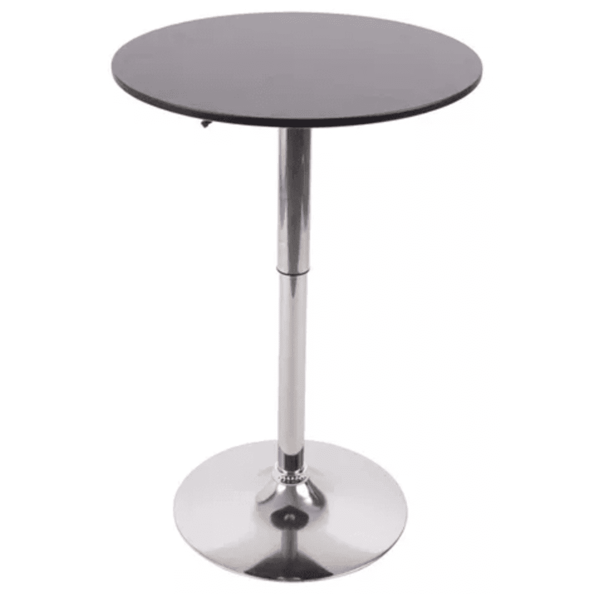 Moboi - Mesa Bar Centro Altura Regulable 60cm Diámetro Negra