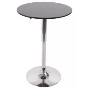 Moboi - Mesa Bar Centro Altura Regulable 60Cm Diámetro Negra
