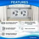 thumbnail image 2 of Ventilador de ventana Comfort Zone CZ319WT reversible, 23 cm, 2 velocidades, 2 of 3