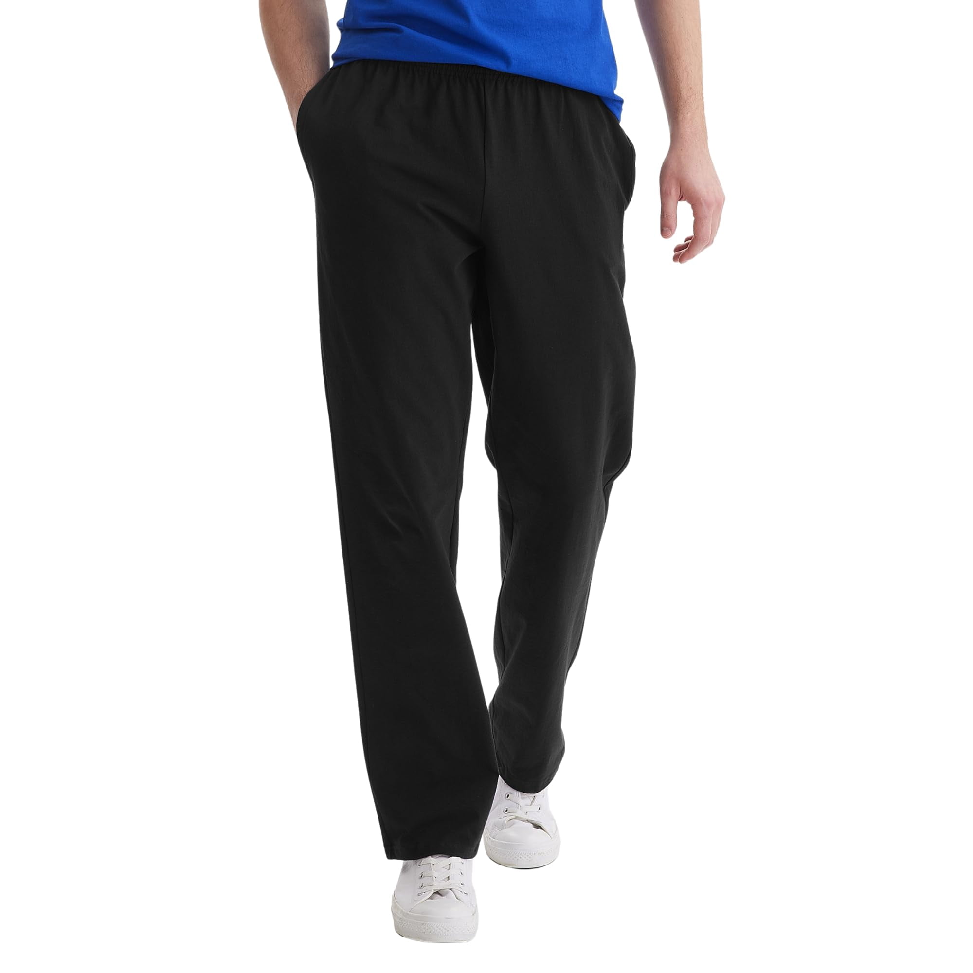 Pantalones Deportivos Hanes Essentials De Punto De Algodón Para Hombre, Color Negro 33
