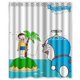 thumbnail image 1 of Cortina de ducha Doraemon, juego de cortina de baño con ganchos, tamaño 60 x 72 pulgadas, 1 of 3