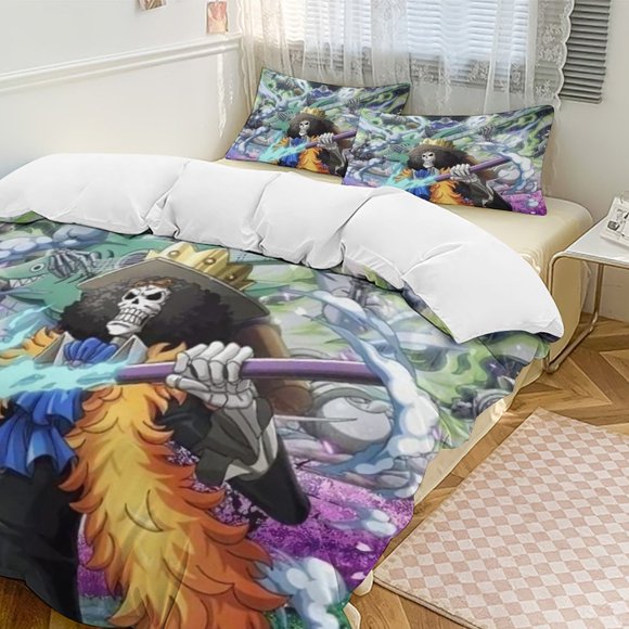 Brook Bed Duvet Cover Funny Anime Cartoon Bedding Sets Lightweight 3 Piece Comforter Sets